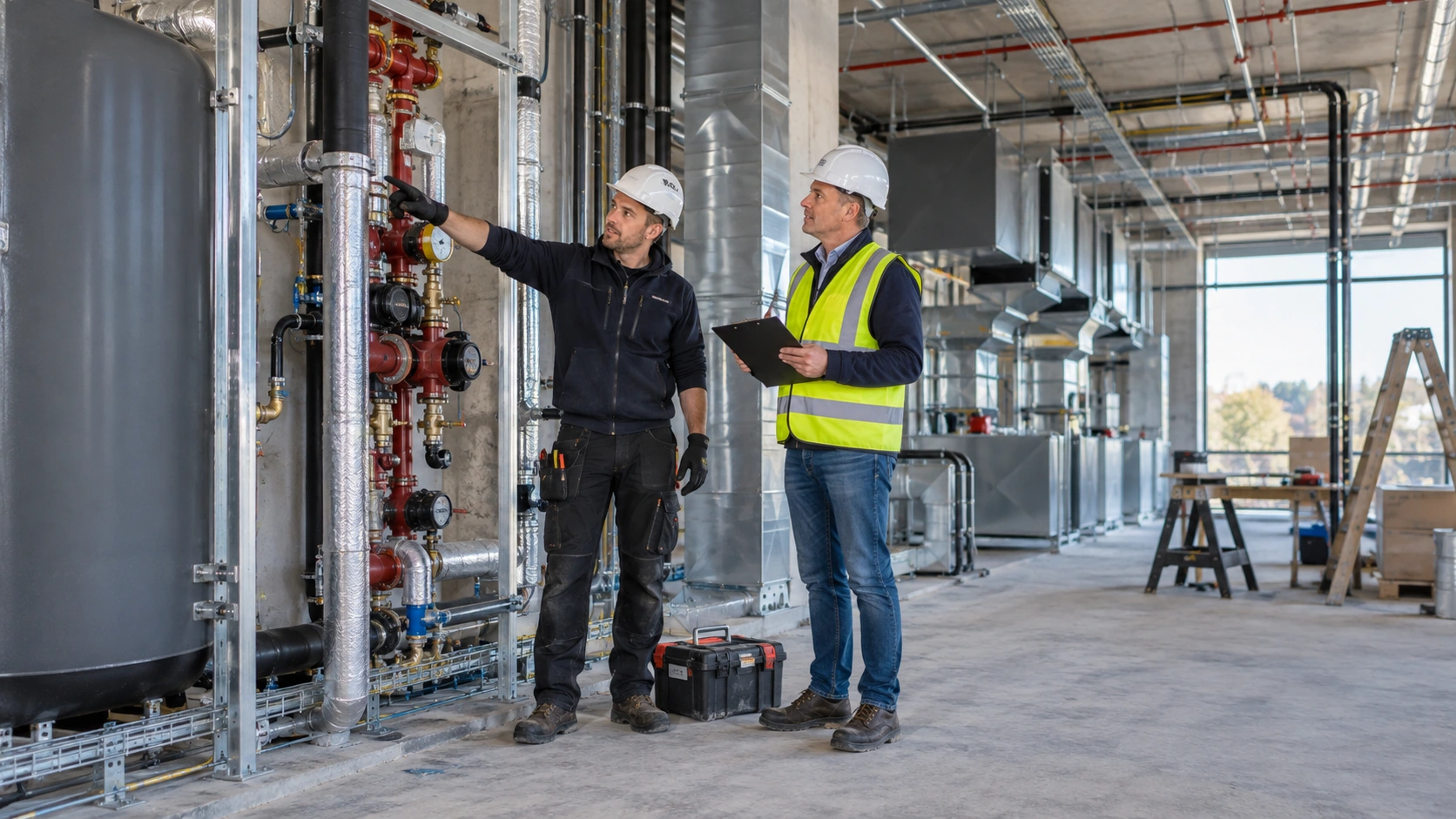 Een zelfstandig monteur en opdrachtgever stemmen een concrete installatieopdracht af.